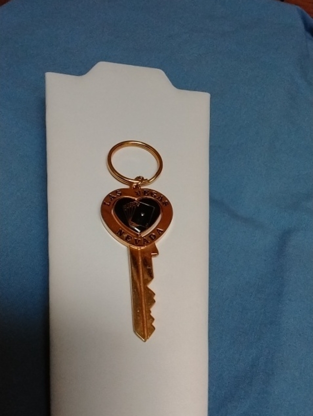 Gold Las Vegas Nevada Souvenir Keychain